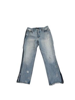 Abercrombie & Fitch Annie high waist 
Distressed girlfriend Jeans Side Zips 30